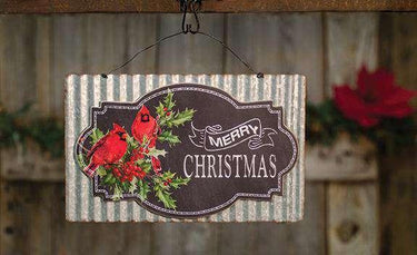 Christmas Cardinal Corrugated Sign - The Fox Decor